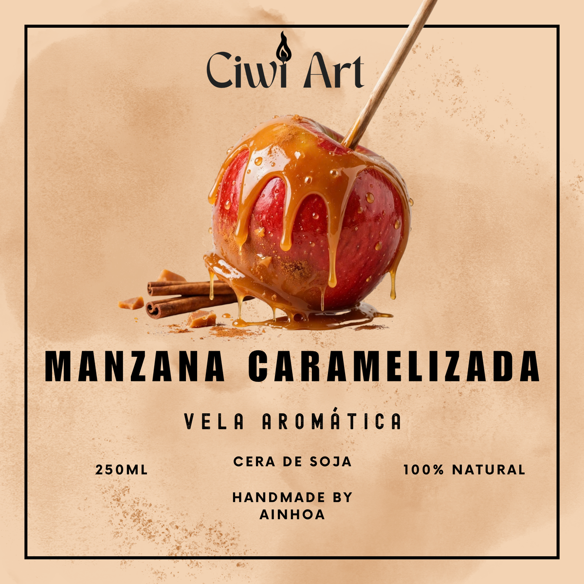 VELA MANZANA CARAMELIZADA