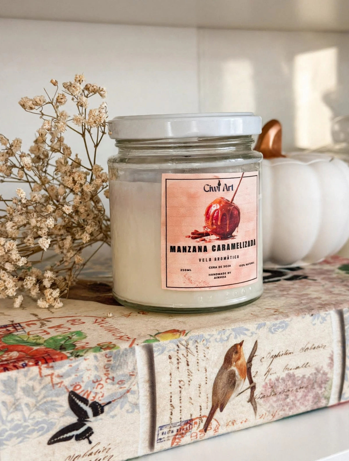 VELA MANZANA CARAMELIZADA